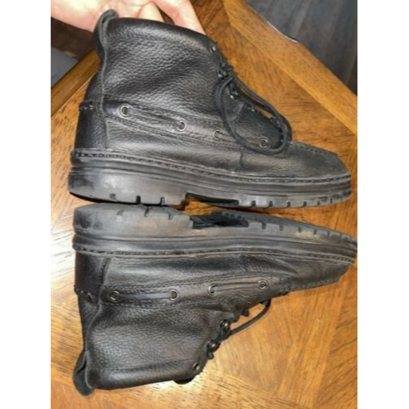 Justin Mens Black Leather Ankle Boots main image 4